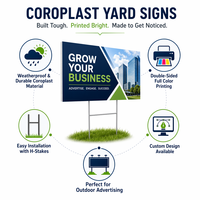 Letreros de Jardín de Coroplast Impresos Personalizados con Estacas, Plástico Corrugado para Decoración de Jardín, Promoción en Exteriores y Paisajismo