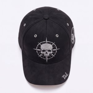 Gorra de béisbol de gamuza sintética común con logotipo personalizado al por mayor, 6 paneles, diamantes de imitación plateados de alta frecuencia, ajustable, a la moda, OEM ODM - Product Image 6