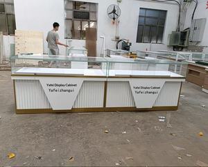 ตู้โชว์เครื่องประดับสั่งทำพิเศษ สีขาว/ดำ <span class=keywords><strong>กระจก</strong></span>โชว์นาฬิกา ตู้โชว์เพชร หยก รุ่น V-01 แบบจีน สำหรับห้างสรรพสินค้า - Product Image 4