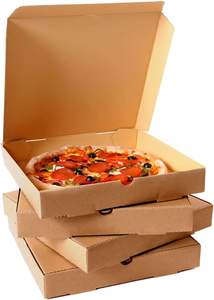 Caja de Pizza de Cartón Corrugado Marrón con Diseño Personalizado - Product Image 3