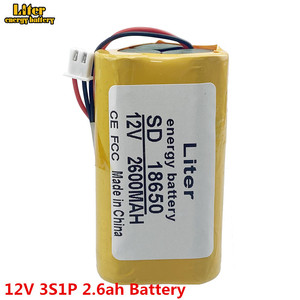 12V 18650 ليثيوم بطارية حزمة 3S1P 2.6ah 2.8ah 3ah الصيد مصباح ليد 12.6V الطوارئ DIY بطاريات مع PCB - Product Image 4
