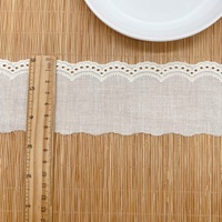 Dentelle brodée en fil de coton à motif floral, nouveau style, couleur unie, accessoires Lolita, garnitures pour vêtements, tissu en coton soluble dans l'eau