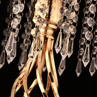 Vases à fleurs de mariage modernes de luxe en cristal doré de haute qualité, supports de décoration de table, centres de table élégants pour fêtes et événements à domicile