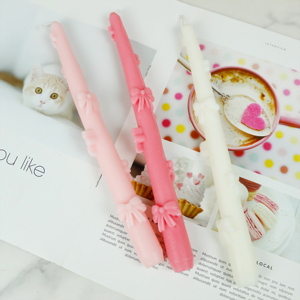 Elegant Bow Design 25 cm Long Pole Pillar Valentine's Day Home Festival Party Decoration Taper <strong>Candle</strong> - Product Image 2