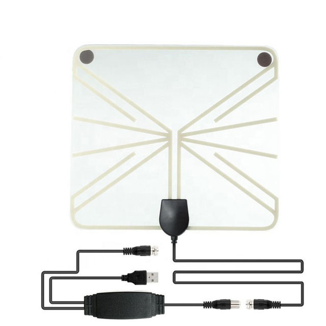 25dBi High Gain Digital Indoor TV Patch Antenna for 1080P 4K HD Amplified HDTV Antenna 50-100 Miles Range