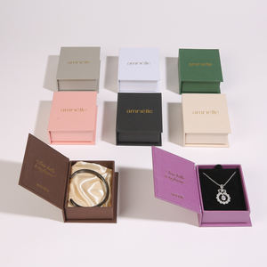 Caja de Regalo Ecológica Personalizada para Joyería, Caja para Collar y Pulsera en Forma de Libro con Tapa Magnética y Cintas - Product Image 6