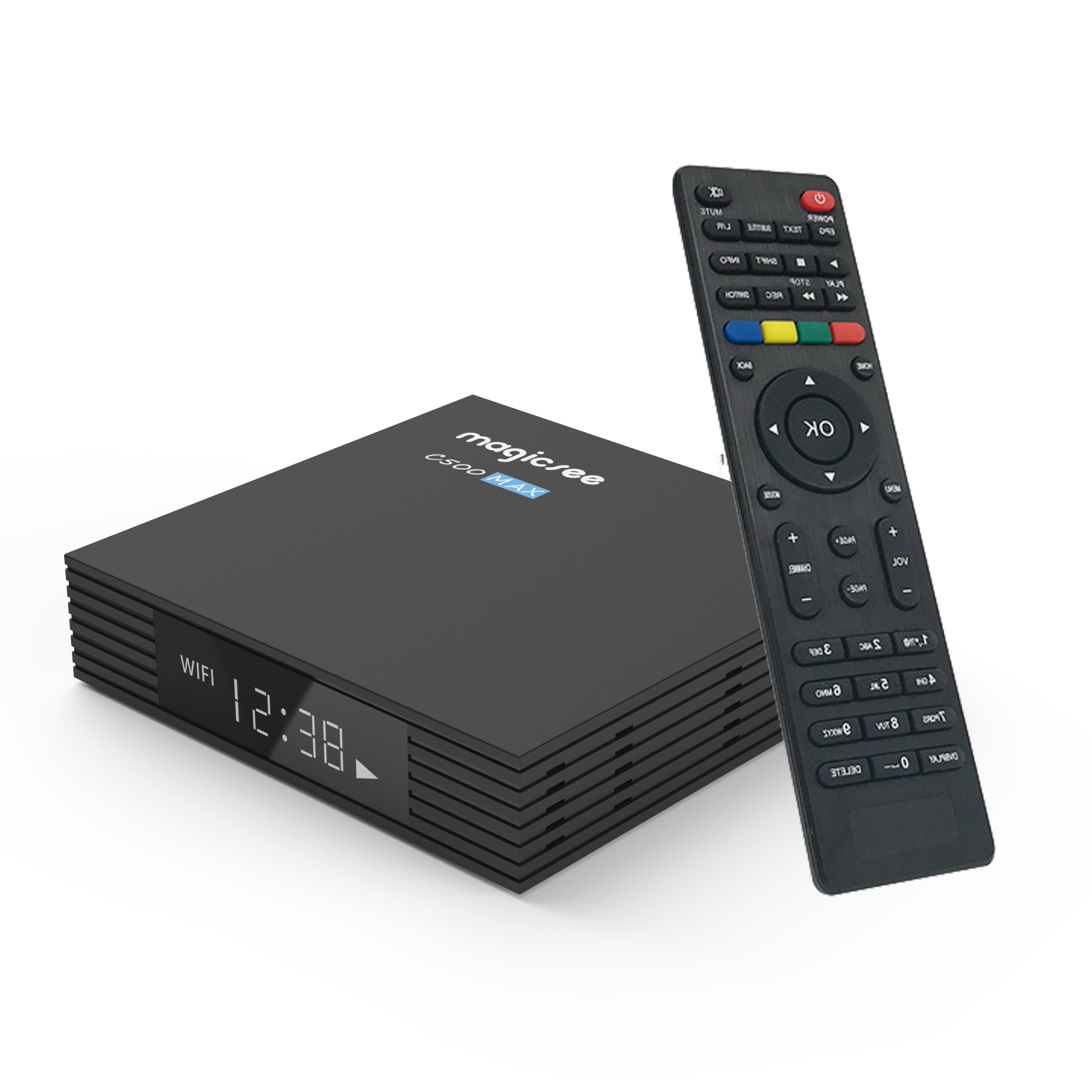 Magicsee 500 max Amlogic S905X3 안드로이드 tv 박스 디지털 위성 수신기 DVB-S2X/S2 DVB T2 안드로이드 4k tvbox 유럽/아시아