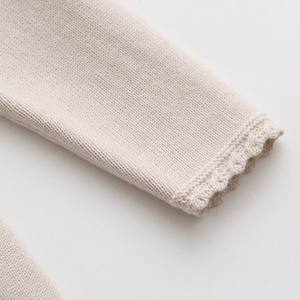 Vestido de Suéter Tejido para Bebés Niñas, Diseño Personalizado de Fábrica, Lindo, de Manga Larga con Lazo, para Otoño - Product Image 3