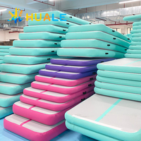 Tapis d'air gonflable OEM, tapis de gymnastique amortissant les chocs avec PVC pour des atterrissages sécurisés