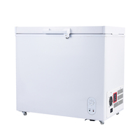 Mini congélateur portable en acier inoxydable alimenté par énergie solaire 12 24V 208L