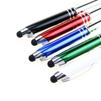 BECOL vente en gros 3 en 1 stylo d'affaires multifonction lumière LED stylo à bille Logo personnalisé stylo à bille en métal avec stylet pour le bureau