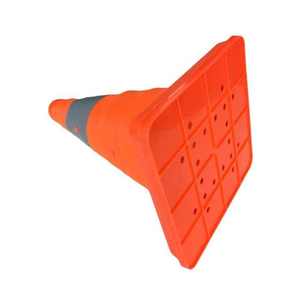 Pieghevole 70cm 28 \ "cono di traffico riflettente robusta Base in gomma soluzione di sicurezza stradale ottimale LED segnali stradali produttore - Product Image 5