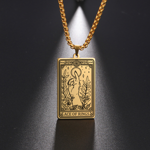 Bán Sỉ Vòng Cổ Tarot Vòng Cổ Chính Akana Vòng Cổ Trang Sức Mặt Dây Chuyền Bùa Hộ Mệnh Bằng Thép Không Gỉ Cho Nam - Product Image 1