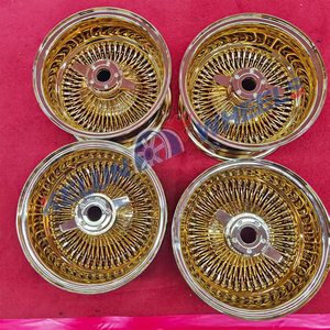 Wire <b>Spoke</b> <b>Wheel</b> 13 Inch 72 Cross 72/100 Straight Include Adapter Gold Rims <b>Spoke</b> Wire <b>Wheels</b> - Product Image 4
