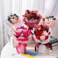 Buket Bunga Abadi Bertema Ungu Mawar Abadi Hydrangea Hadiah Hari Valentine Pernikahan Dekorasi Rangkaian Bunga Kustom Yunnan