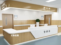 Comptoir de réception moderne en acrylique pour hôpital, poste de travail pour infirmières et médecins, mobilier design