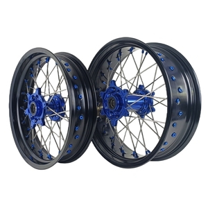 Roues Supermoto 17 pouces 17x3.5 17x4.25 <span class=keywords><strong>YZ</strong></span> 250F 450F 2001-2013, moyeux en alliage d'aluminium CNC anodisé, jeu de roues de course Motard - Product Image 3