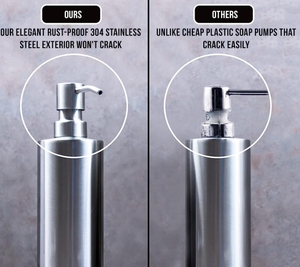 Dispensadores de jabón para encimera de baño (níquel cepillado, paquete de 2) dispensador de loción de jabón - Product Image 2