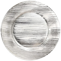 Assiettes de présentation rondes transparentes neuves de 13 pouces avec bord doré pour mariages, banquets et restaurants festifs – Vente en gros fabricant