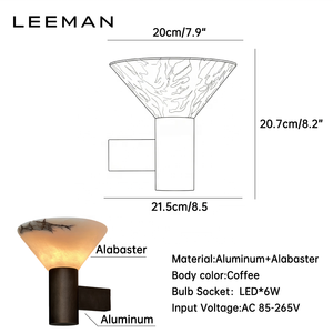 Applique murale LED <span class=keywords><strong>de</strong></span> luxe en albâtre <span class=keywords><strong>IP65</strong></span>, design moderne, luminaire décoratif extérieur pour <span class=keywords><strong>salle</strong></span> <span class=keywords><strong>de</strong></span> <span class=keywords><strong>bain</strong></span>, balcon, jardin, porche - Product Image 2
