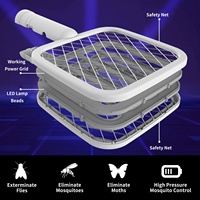 Jz Multifunctionele 2-In-1 Combinatie Vliegen Afstotende Usb Opladen Muggenmoordenaar Lamp Elektrische Muggenvlieg Swatter