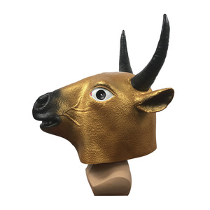 Masque de tête d'animal fantaisie pour Halloween et Noël, masque de tête de bétail, masque de visage effrayant en latex, masque de <span class=keywords><strong>fantôme</strong></span> - Product Image 3