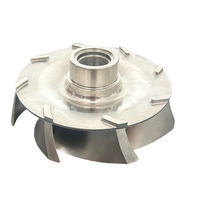 Roues de travail personnalisées en 316Ti, Lame de turbine à 6 pales en laiton SS304, Impeller poli usiné CNC 5 axes par moulage à cire perdue