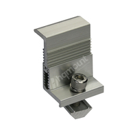 Pince de fixation solaire en aluminium à prix d'usine, pince d'extrémité solaire réglable 30, 33, 35 mm pour panneaux photovoltaïques, accessoires de système de montage solaire