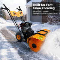 Balayeuse à neige rotative de 80 cm de qualité supérieure, alimentée au gaz, pour le nettoyage extérieur en hiver