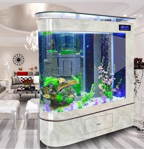 Modern Luxe <span class=keywords><strong>Bullet</strong></span> Visbak <span class=keywords><strong>Aquarium</strong></span> 600L Ovale Vorm Eco-vriendelijke Glazen Scheidingswand Aanpasbaar Grote Goudvisbak - Product Image 6