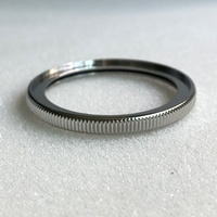 Bague de montre rotative légère en acier inoxydable H&T HT-007-07 pour plongée, à bordure de type pièce de monnaie, vente chaude