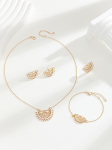 שרשרת נירוסטה דובאי בוהמיאן משובץ זהב זירקון לנשים לתכשיטי נישואין לנישואין נישואין - Product Image 4