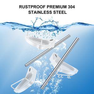 Moderno Portasciugamani Angolare a 4 Ripiani in <span class=keywords><strong>Acciaio</strong></span> Inox e Plastica PP, Pieghevole 2.6-3.6M, Organizzatore da Parete per Hotel e Bagni - Product Image 3