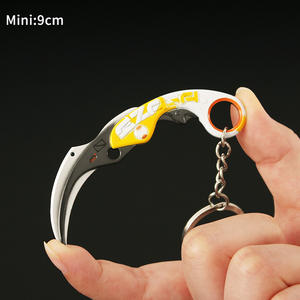 Campione gratuito portachiavi Valorant portachiavi pistola portachiavi 3D decorazione modello coltello velocità <span class=keywords><strong>Karambit</strong></span> coltello - Product Image 2