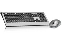 Keyboard dan Mouse Nirkabel 2.4G dengan Tata Letak Bahasa Inggris Ergonomis, Bersertifikasi ROHS, CE, dan FCC, Dilengkapi Tata Letak Bahasa yang Dapat Disesuaikan