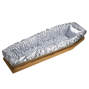 Fodera interna <span class=keywords><strong>bianca</strong></span> con rifiniture in pizzo per bara funebre stile europeo rivestimento in raso all'ingrosso con Set di cuscini - Product Image 4