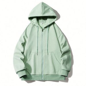 Sweat à capuche unisexe en coton épais de luxe 350 g/m² avec fermeture éclair intégrale, en molleton bouclette, vierge, personnalisable avec logo, pour hommes - Product Image 6