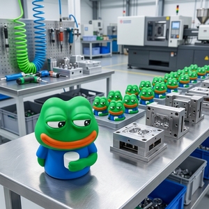 Statuetta Personalizzata in PVC Morbido 3D di <span class=keywords><strong>Pepe</strong></span> Frog, Personaggio Meme da Collezione, Giocattolo da Scrivania OEM, Regalo di Fabbrica - Product Image 4