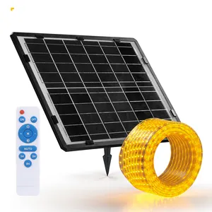 ไฟ LED น้ําท่วมพลังงานแสงอาทิตย์ Strip PVC 8bronze เปลี่ยนแผงพลังงานแสงอาทิตย์กลางแจ้งตกแต่งสวนกันน้ํา 80 Luces Solares 120