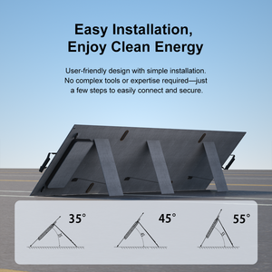 Panneau solaire portable pliable ABOK 400W, source d'énergie photovoltaïque pour stations de recharge, connexion en série - Product Image 5