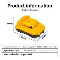 Baterai Pengganti Lithium Ion 12V Langsung dari Pabrik, Baterai Li-ion Isi Ulang Kompatibel untuk Peralatan Listrik Tanpa Kabel