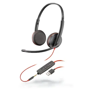 2024 nuovissimo auricolare Stereo 3225 in Poly Blackwire USB-A con cancellazione del rumore auricolare per chiamate per affari 80 s11aa
