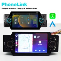 Lecteur DVD de voiture 1DIN 5 pouces, autoradio Android Auto sans fil, CarPlay, autoradio MP5