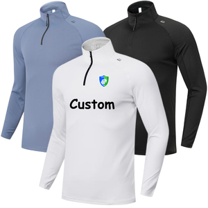 Usine de vêtements personnalisés en cours d'exécution vierge Football Basketball Sports Joggers Training Wear Jersey Zipper Long Sleeves T Shirts - Product Image 1