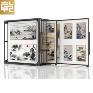 Customized Hanging Painting Artwork Display Rack for Museums and Art <strong>Galleries</strong> Push Pull Storage Stand for Exhibitions Displays - Product Image 2