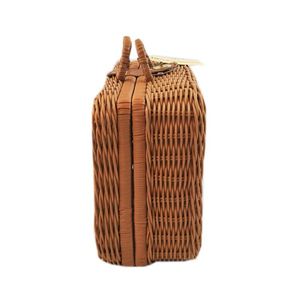 Hot Woven <b>Small</b> Gift Suitcase <b>Baskets</b> with Handle Rectangle Food Colourful Picnic Plastic Rattan Storage <b>Basket</b> - Product Image 6