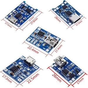 Tp4056 Lipo <b>Battery</b> Charger Board <b>3.7V</b> 4.2V 1A With Overcharge Protection For 18650 Cell HW-107 - Product Image 3