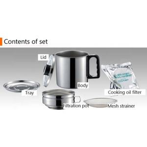 Filtro de aceite de cocina de acero inoxidable, bol con filtro extraíble - Product Image 2