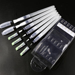 Stylo pinceau <span class=keywords><strong>aquarelle</strong></span> supérieur MS-011 vide en PE avec 6 tailles de pointes en nylon importées du Japon pour la calligraphie - Product Image 3