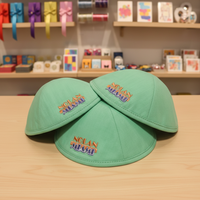 Op maat gemaakte multi-materiaal kippa met digitale print logo, Joods huwelijksgeschenk, Yarmulke, Bar Mitzvah, Jodendom, religieus dagelijks gebruik, alles.